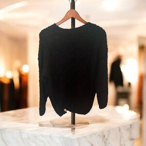 Zenana Outfitters Fuzzy Black Sweater